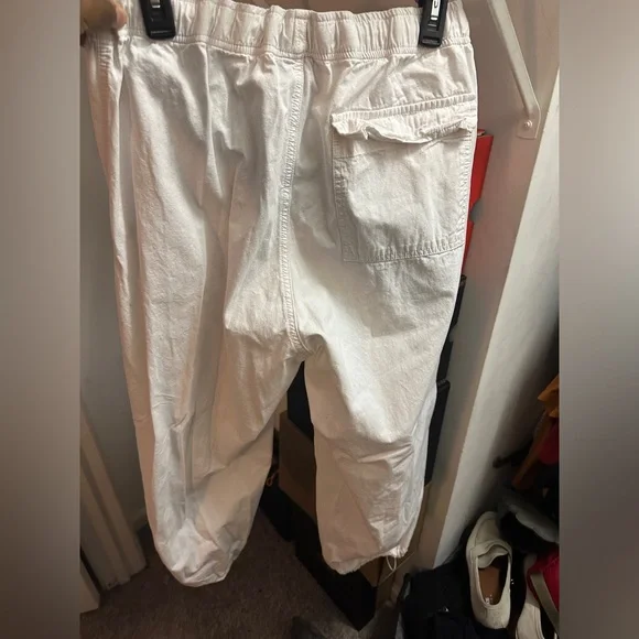 EXCELLENT condition W32 White Parachute Pants by reclaimed vintage - Picture 5 of 6